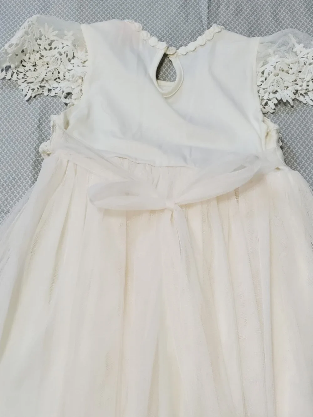 THINK PINK Ivory Lace Tulle Dress - Elegant Party Dress